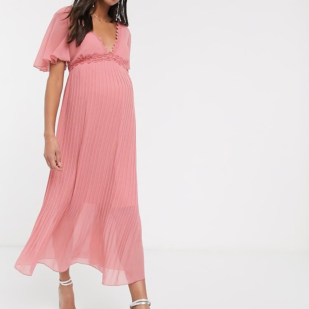 Elegant maternity Coral Dress